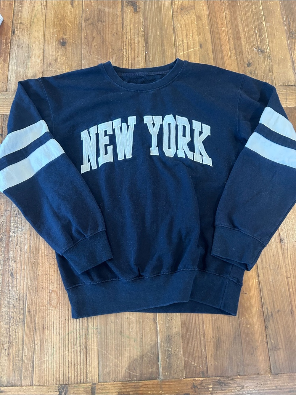 NEW YORK POPULAR Navy Crewneck Sweater